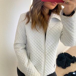 White Puffer jacket.